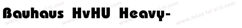 Bauhaus HvHU Heavy字体转换